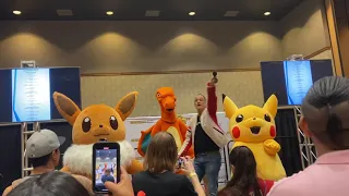 Jason Paige singing Pokémon theme song at Collect a con