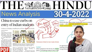 30 April 2022 | The Hindu Newspaper Analysis in English | #upsc #IAS