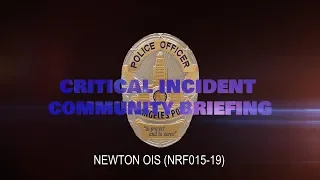 Newton Area Officer Involved Shooting 4/20/19 (NRF015-19)