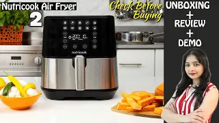 Nutricook Air Fryer 2 - unboxing, Demo & Review | Nutricook Air fryer Demo video | Geeta Recipes