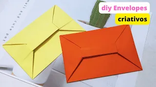 [SEM COLA ] como fazer um envelope | dobraduras de papel | origami | how to make a envelope