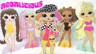 LOL Surprise OMG Dress Up Paper Doll Neonlicious! DIY Fashion Craft for Kids