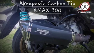 XMAX 300 Akrapovic Carbon Tip Full Exhaust | Sound check & Flyby