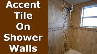 How to Install Shower Accent Tile Wall Border Trim