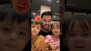 aliff aziz live with ayden dan ara. mana nak makan mana nak live mana nak gift araaaa comel sgt!!!