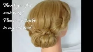 Loose twist and fishtail braid updo hair tutorial
