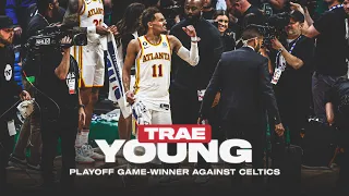 Trae Young reacts to his Hawks-Celtics Game 5 takeover