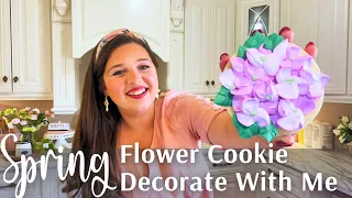 Flower Cookie-Hydrangea Cookie Decorate with Me For Beginner Cookie Decorators