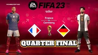 France Vs Germany Quarter Final | K.mbappe vs  Gundogan | 4K60FPS | FIFA-23