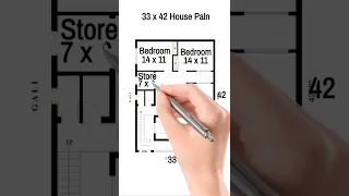 33 X 42  House design | 3BHK Set | Facility Zone |  #shorts #housedesign #houseplan #ytshorts