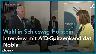 Schleswig-Holstein-Wahl: Interview mit Jörg Nobis  (AfD-Spitzenkandidat) am Wahlabend