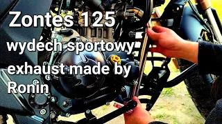 Zontes 125 wydech sportowy akrapoviĉ według @roninv84