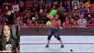 WWE Raw 8/21/17 Samoa Joe confronts Roman and John Cena