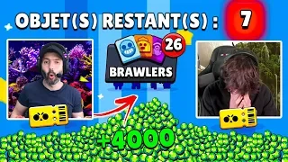 SUPERBE BATTLE PACK OPENING de 4000 GEMMES contre FarsAttack sur Brawl Stars 26 NEW BRAWLERS