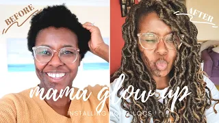 Mama Glow Up | Installing Bey-Blonde/Bronde Boho Locs | Faux Loc Protective Style