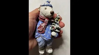 МК ватная игрушка "Мишаня" (Часть 1). DIY cotton wool toy "Bear"