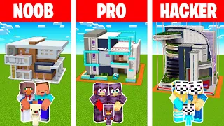 Minecraft NOOB vs PRO vs HACKER: SICHERSTES FAMILIEN HAUS BAU CHALLENGE ⛏