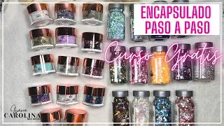 Como ENCAPSULAR Glitter y Acrílicos de Color en las uñas| CLASE #9 Curso de Uñas GRATIS