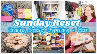 SUNDAY RESET ROUTINE | CLEANING, COOKING, ORGANIZING, GROCERIES | Homemaking Motivation