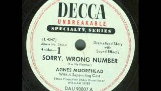 CBS Radio Drama - Suspense! - "Sorry, Wrong Number" (original 12" 78 rpm's)