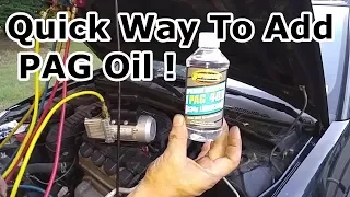 How To Add PAG Oil Into An AC System