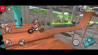 Hard stunt girl biker trial mania😱😱