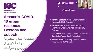 Amman’s COVID-19 urban response: Lessons and outlook