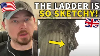 American Reacts to John Noakes Scaling Nelson's Column is Terrifying