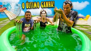 O ÚLTIMO A SAIR DA PISCINA DE SLIME VENCE! - MUITO NOJENTO!