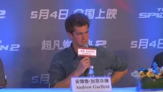 The Amazing Spider-Man 2: Cast Answer Questions about Eath Hour at the Beijing Press Conference