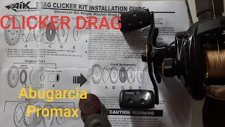 klicker drag pada abu garcia promax 3l | Aik costum clicker drag