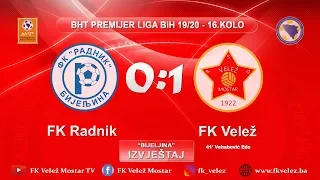 Izvještaj: BHT Premijer liga 19-20 / 18. kolo / FK Radnik - FK Velež 0:1