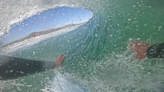 FIGHTING FOR BARRELS   Raw POV Surfing in PERFECT Cape Town