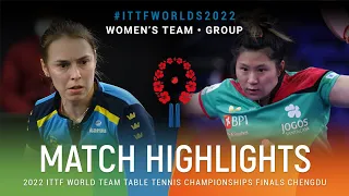 Highlights | Linda Bergstrom (SWE) vs Jieni Shao (POR) | WT Grps | #ITTFWorlds2022