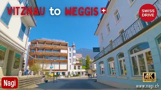 🇨🇭 DRIVING IN SWITZERLAND 4K | Vitznau to Weggis Panoramic Drive along Lake Lucerne Rigi | #nagiCH