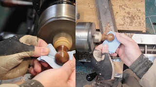 Woodturning Cork BottleStopper . Tournage sur bois un bouchon de liège pour bouteille