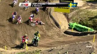 Jeffrey Herlings crash MX2 start Sweden 2015 - motocross