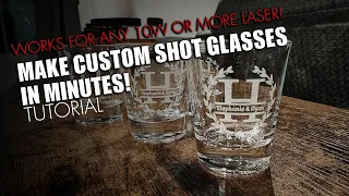 Laser Engraving Glass! Quick and easy custom shot glass tutorial with Xtool F1.