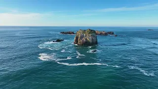 Flying around on the Oregon coast in Bandon Oregon