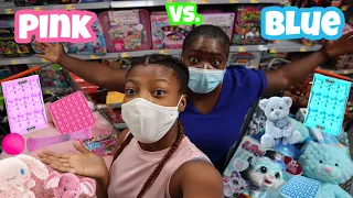 Extreme Slime Challenge! | Pink Vs Blue Shopping Challenge!