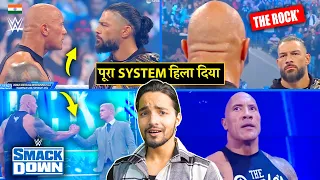 'Aa Gaye Aamne-Saamne🤯🔥' The Rock RETURNS & face-to-face Roman Reigns WWE Smackdown Highlights 2024