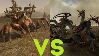 Харибда vs Паук Арахнорока Total War Warhammer 2. тесты юнитов v1.4.1.