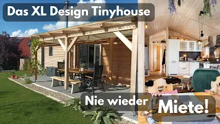 Discount Tiny House 2023: Baugenehmigung fast überall. 3 ZKB. 1 Tag Aufbauzeit. 4 Personen Lodge.