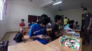 Shivam Bansal 3x3 Multiblind National Record 17/18 cubes in 56:45!!