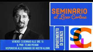 SEMINARIO al Liceo Cortese - Il prof. Telmo Pievani risponde alle domande degli alunni