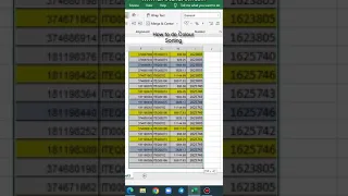 How to do Sorting by Cell Colour in excel