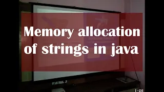 Memory Allocation of Strings in java