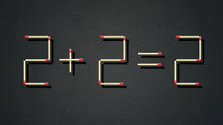 Move only 2 stick and make equation correct, Matchstick puzzle ✔