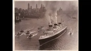 On board the SS Normandie - Le Havre New York 1939 (with English subtitles)