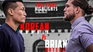 Korean Zombie vs Brian Ortega Full Fight Highlights HD